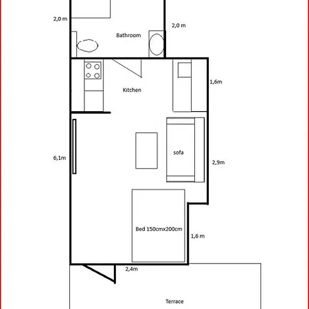 1-room Of 20kvm For 1-2 People Тромсё